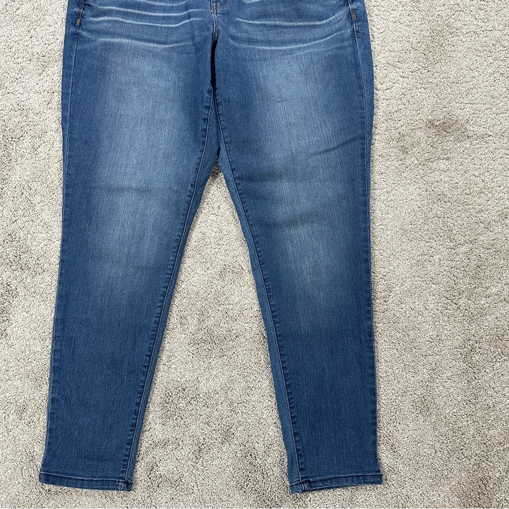 Democracy Women’s Ab Solution Booty Lift Blue Plus Jeggings Jeans Blue Denim 18W - Picture 5 of 15